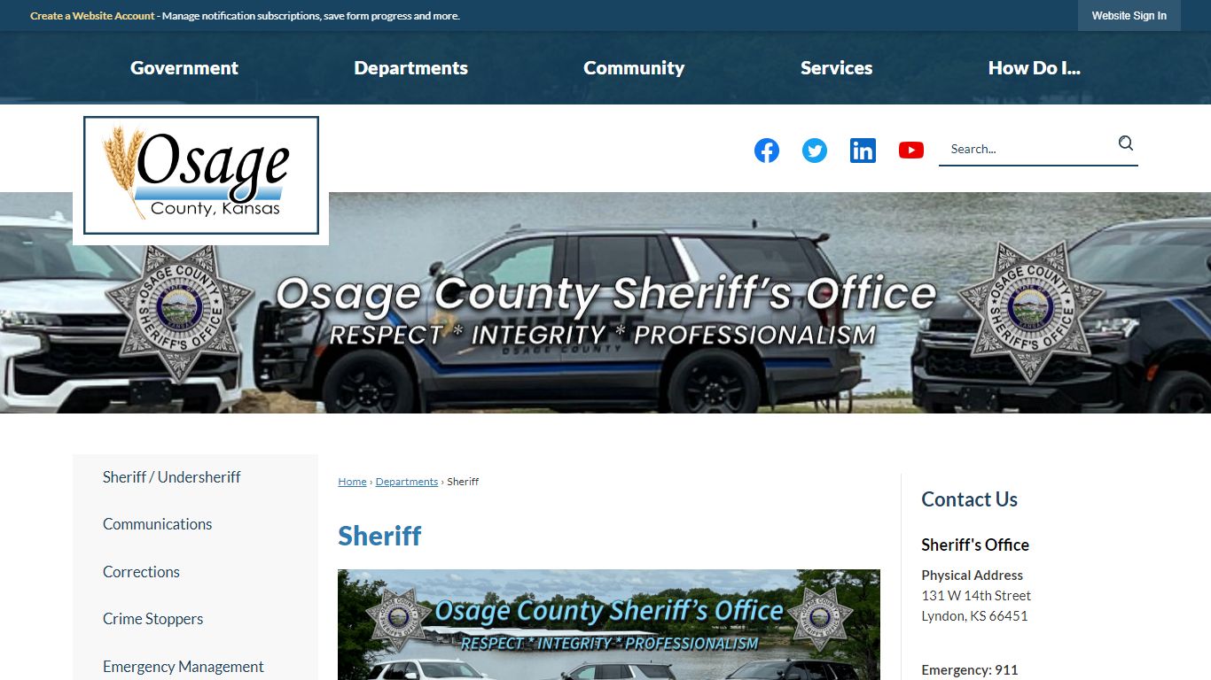 Sheriff | Osage County, KS